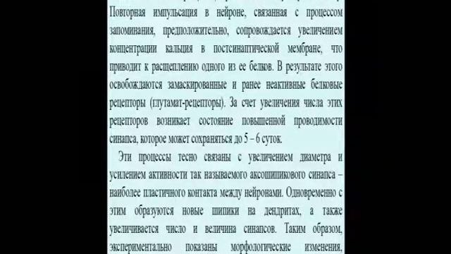 Психофизиология памяти. Лекция 7