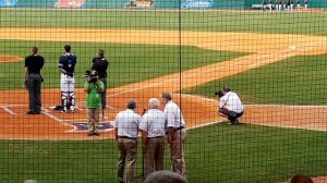 Victory Voices singing National Anthem at Bowling Green Hotrods Stadium on July 4th 2017