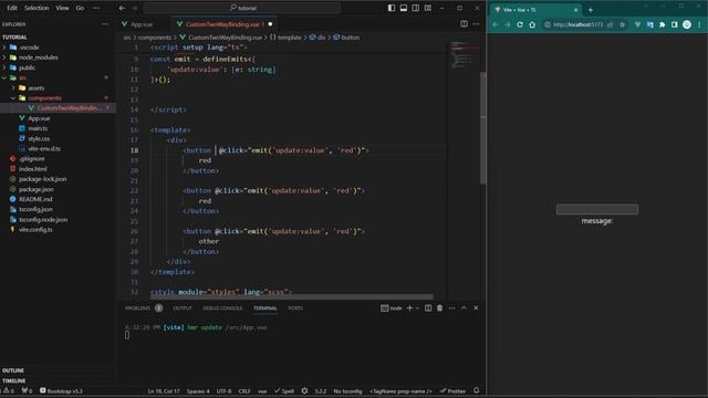 Two-way data binding in vue3 - SFC and Typescript | Frontend with Ryan