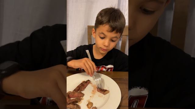 Dinner for 3. #boy #dinner #rare #steak #nature ##westernaustralia #hunting #food #delicious