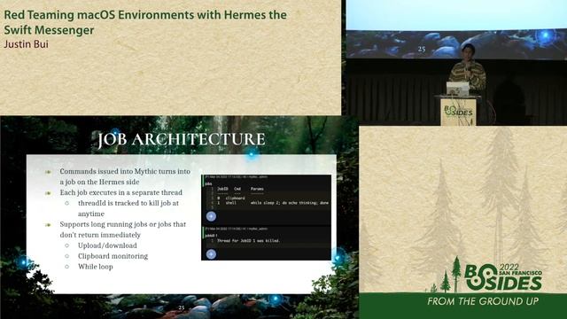 BSidesSF 2022 - Red Teaming macOS Environments with Hermes the Swift Messenger (Justin Bui) смотреть онлайн