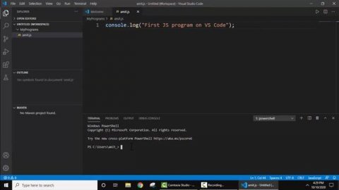 JavaScript in Visual Studio Code 2020 (Getting Started) + Create First JavaScript Project