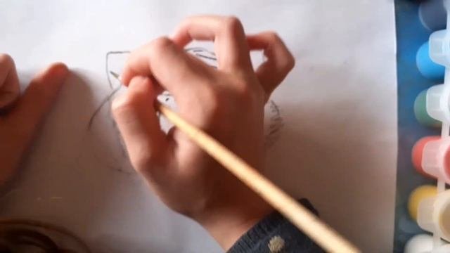 Рисуем тигра гуашью. Ридель Алиса. 5 класс.