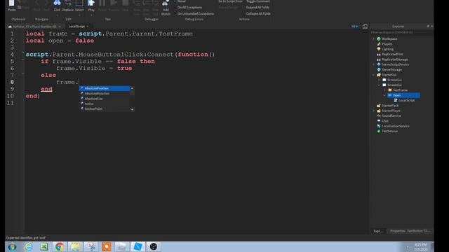 How To Make An Open/Close Button in Roblox Studio -- EXPLAINED MORE смотреть онлайн