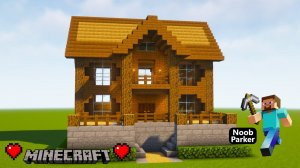Майнкрафт -  как построить красивую деревянную виллу, minecraft.