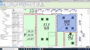 Revit 2020 - Подсказка активного рабочего набора, распределение расхода по диффузорам, Пространства