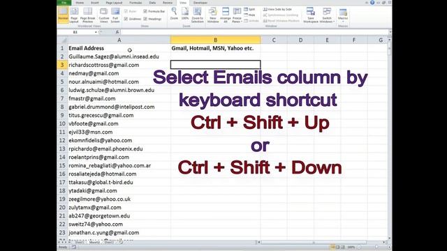 How to Separate Corporate Emails in Excel by VBA | Simple Data Entry Tips and Tricks