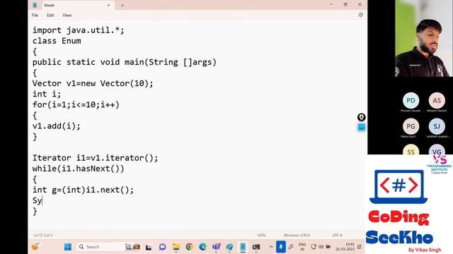 Cursors In Java - Part 3 | Iterator Interface In JAVA | Java Tutorial By Vikas Singh Sir In Hindi