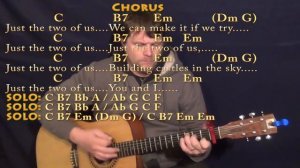 Just The Two Of Us (Bill Withers) Guitar Lesson Chord Chart  with Chords/Lyrics - Capo 1st