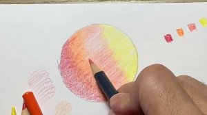 Blending four colours using circular lines