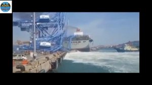 Контейнеровоз протаранил три крана и один корабль в южнокорейском порту Пусан