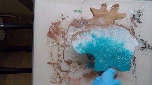 Рисуем эпоксидной смолой и феном море