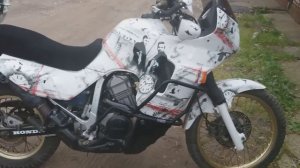 Honda transalp 400, запуск холодного.