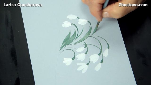 Цветы подснежники. Как нарисовать акрилом. Мастер класс для начинающих смотреть онлайн