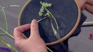 Вышиваем лентами хориспору. Ручная работа