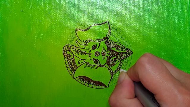 Drawing Lord Ganesha for beginners step by step смотреть онлайн