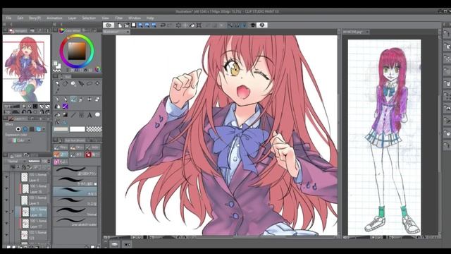 Redrawing old art (2012) | CLIP STUDIO Paint смотреть онлайн