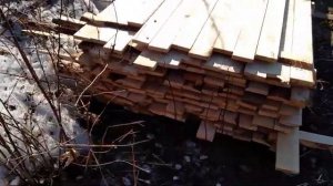 Каркасный дом 6х6 привезли 6 кубов досок в сад