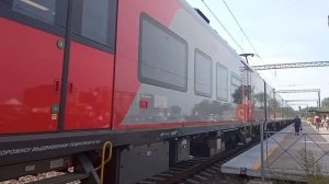 отправление электропоезда ласточка ЭС2Г ст станцию о.п Приморья (#ЭС2Г, #147)