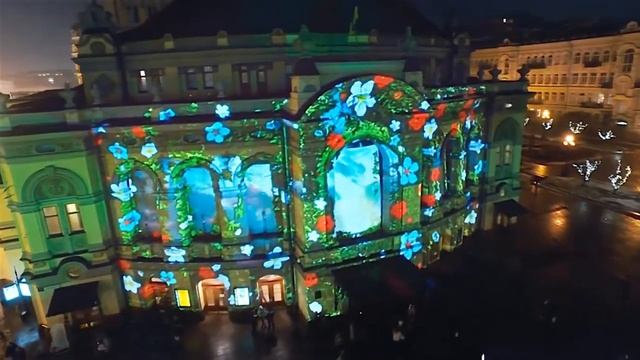 3D маппинг шоу (3D mapping show) на фасаде Театра Оперы и Балета, Киев - Light Converse смотреть онлайн