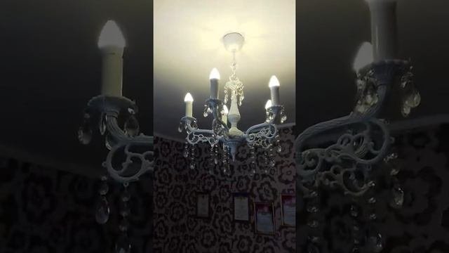 Реставрация старой люстры итог.