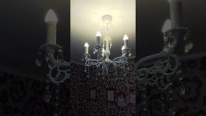 Реставрация старой люстры итог.