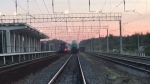 ЧС7-252 с поездом 055Б Москва-Гомель "Сож" и приветливой бригадой.