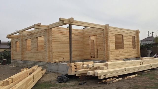 Сборка дома из профилированного бруса! смотреть онлайн