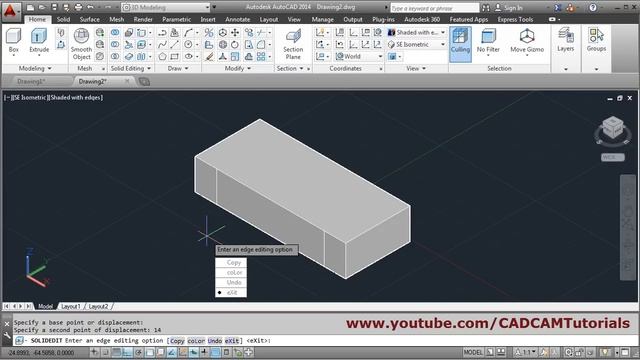 AutoCAD 3D Basics Training Exercises - 2 of 3