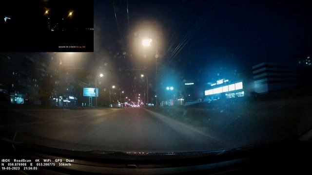 2 видеорегистратора спереди и сзади вечером 4К  1080р