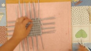 Корзинка-хлебница?из бумажной лозы.Часть1.