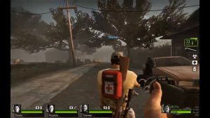 Прохождение Left 4 Dead 2: «Ужасный ливень» 1. Городишко при заводе