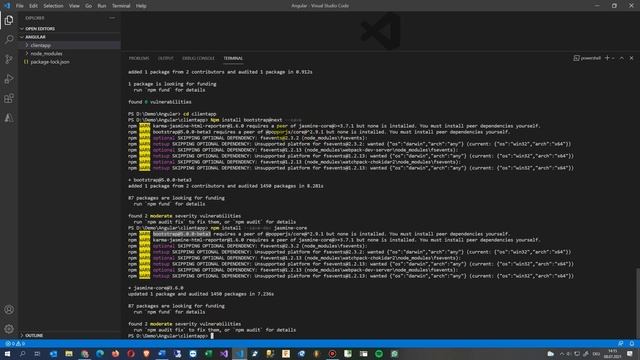 ✅OK: npm WARN karma-jasmine-html-reporter requires a peer of jasmine-core after install bootstrap смотреть онлайн