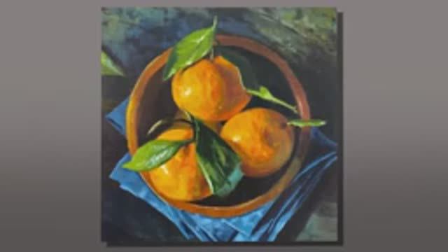 (11 Correa Art) How to Paint Oranges _ Acrylic Painting _ Correa Art