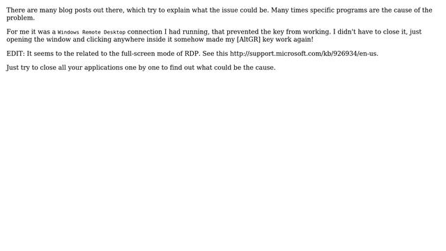 Altgr randomly stops working on windows 8 (5 Solutions!!) смотреть онлайн