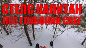 Снегоход Стелс Капитан по пухляку прохват в одиночку мой опыт