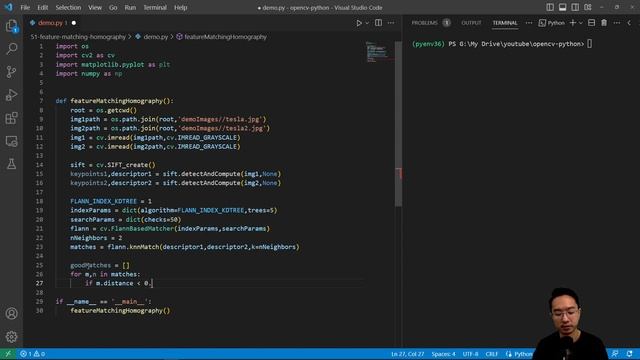 OpenCV Python Feature Matching Homography смотреть онлайн