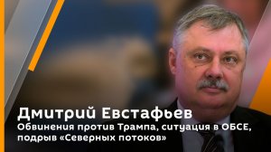 Дмитрий Евстафьев. Обвинения против Трампа, ситуация в ОБСЕ, подрыв "Северных потоков"