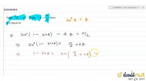 If sin^(-1)(1-x)-2 sin^(-1)x=(pi)/(2), then x is equal to | 12 | INVERES TRIGONOMETRIC FUNCTIONS...