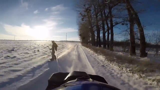 Покатуха на сноуборде за квадроциклом, падение на сноуборде смотреть онлайн