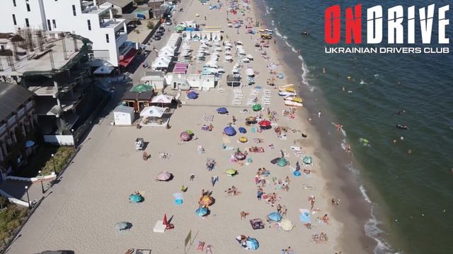 Курорт Затока - Пляж. Вид с высоты птичьего полёта. #Затока #Пляж #Море смотреть онлайн