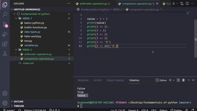 02-02 - Comparison Operators in Python смотреть онлайн