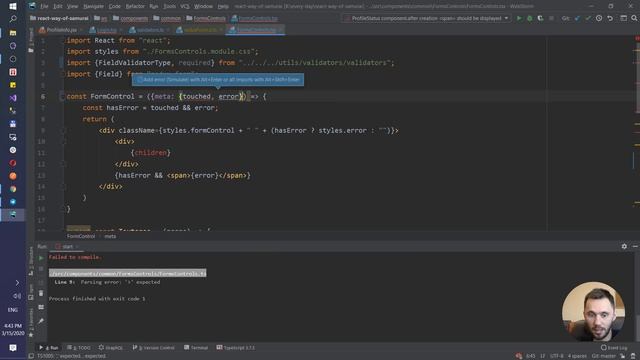 08 - Redux-Form + TypeScript + Generic или как решать проблемы / React JS - Путь Самурая 2.0