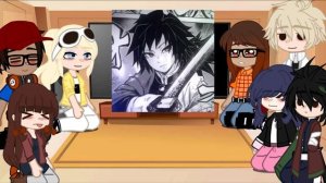 MLB react to Giyuu  ||Marinette x Giyuu sibling AU||    (Kny x Mlb)