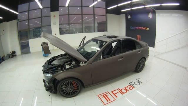 Fibrafoil Chocolate Brown Mercedes C63 AMG Timelapse