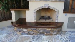 Davis Full Masonry Outdoor Living Space w/ Fireplace, Bar, Drinking Fountain By GPT Construction
