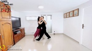Giro con enrosque y lapiz #tango Georgina Vargas Oscar Mandagaran #online #lesson Zoom 4/6/2023