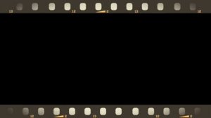 HD футаж. Рамка - старая кинопленка,  на черном фоне