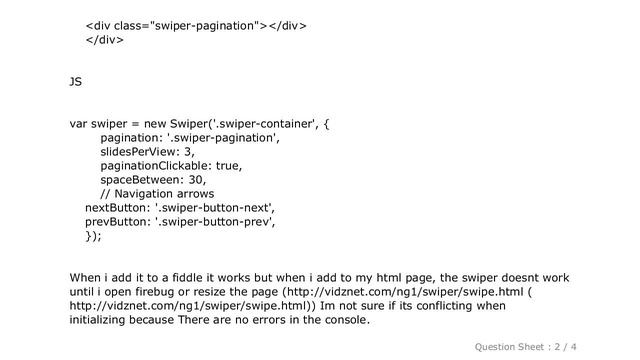 jQuery : Swiper slider not working unless page is resized смотреть онлайн