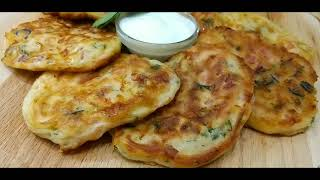 Мини-пиццы за 10 минут. Оладьи на кефире с начинкой. Смешал и готово! Вкусно и быстро!
